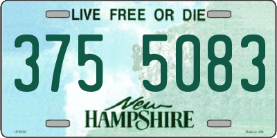 NH license plate 3755083