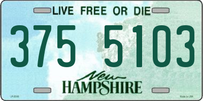 NH license plate 3755103