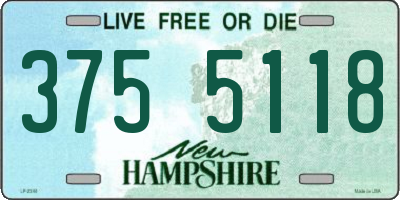 NH license plate 3755118