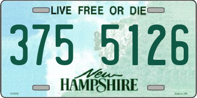 NH license plate 3755126