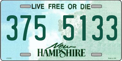 NH license plate 3755133