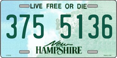 NH license plate 3755136