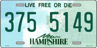 NH license plate 3755149