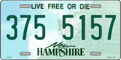 NH license plate 3755157