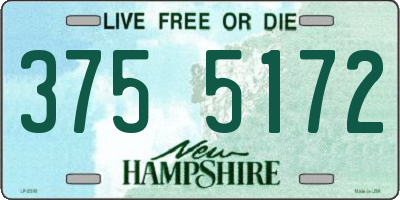 NH license plate 3755172