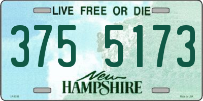 NH license plate 3755173