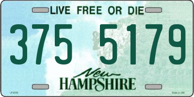 NH license plate 3755179