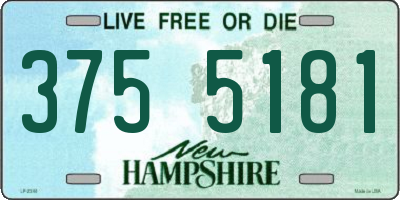 NH license plate 3755181