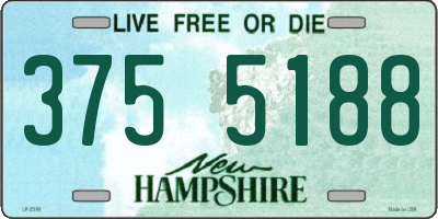 NH license plate 3755188