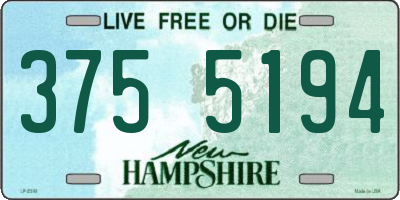 NH license plate 3755194