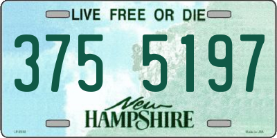 NH license plate 3755197