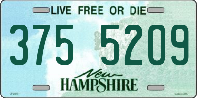 NH license plate 3755209