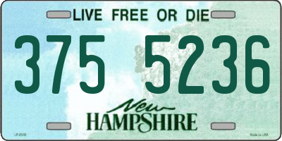 NH license plate 3755236