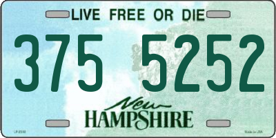 NH license plate 3755252
