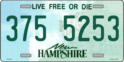 NH license plate 3755253