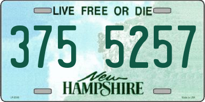 NH license plate 3755257