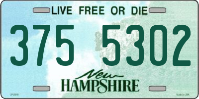 NH license plate 3755302
