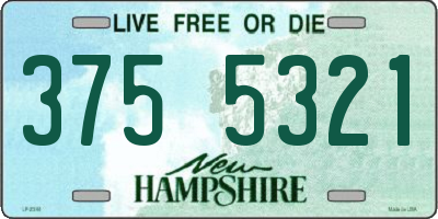 NH license plate 3755321