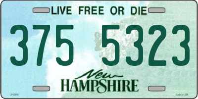NH license plate 3755323