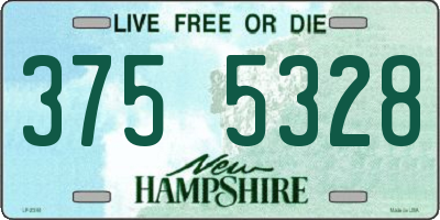 NH license plate 3755328