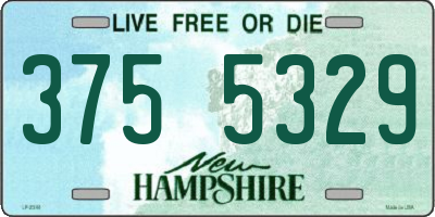 NH license plate 3755329