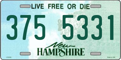 NH license plate 3755331