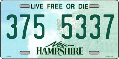 NH license plate 3755337