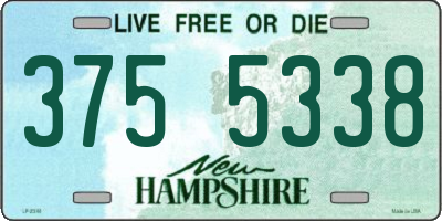 NH license plate 3755338