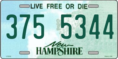 NH license plate 3755344