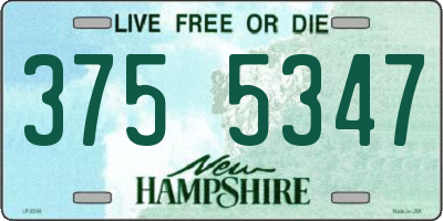 NH license plate 3755347