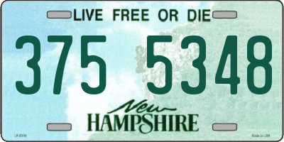 NH license plate 3755348