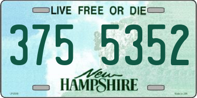 NH license plate 3755352