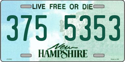 NH license plate 3755353