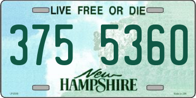 NH license plate 3755360