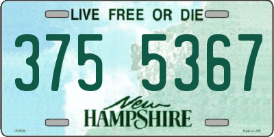 NH license plate 3755367