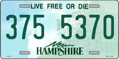 NH license plate 3755370