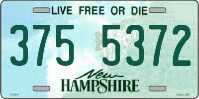 NH license plate 3755372