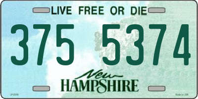 NH license plate 3755374