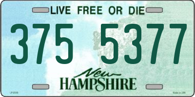 NH license plate 3755377