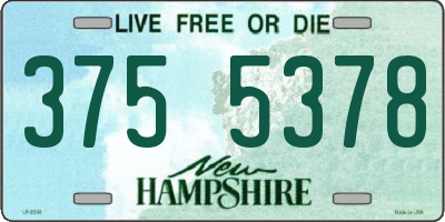NH license plate 3755378