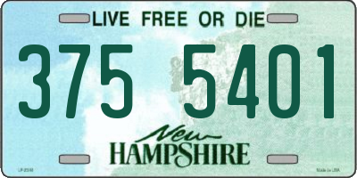 NH license plate 3755401