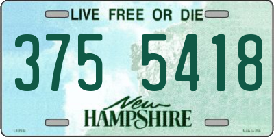 NH license plate 3755418