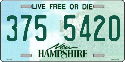 NH license plate 3755420