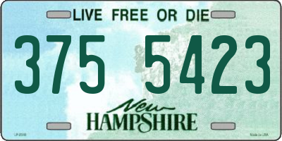 NH license plate 3755423
