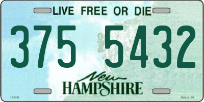 NH license plate 3755432