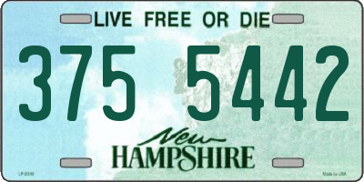 NH license plate 3755442