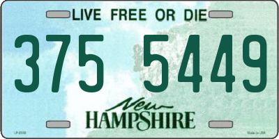 NH license plate 3755449