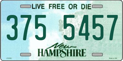 NH license plate 3755457