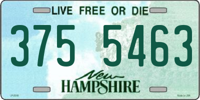 NH license plate 3755463