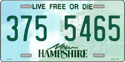 NH license plate 3755465